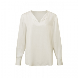TOP V-NECK LS SUBTLE SIDE SLIT 30905 SAND