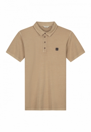 POLO WASHED PIMA 261 DARK SAND