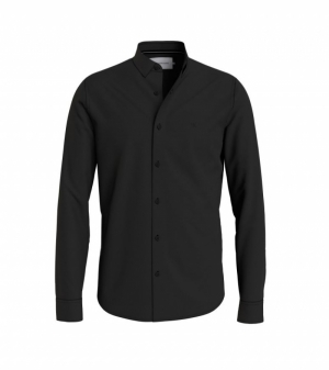 CK CHEST LOGO SLIM SHIRT BEH BLACK
