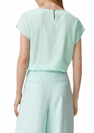 BLOUSE V-NECK SHORT SLEEVE 6003 BLEACHED A