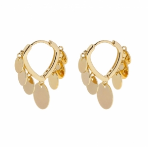 RIYA COIN HOOP EARRINGS GOLD