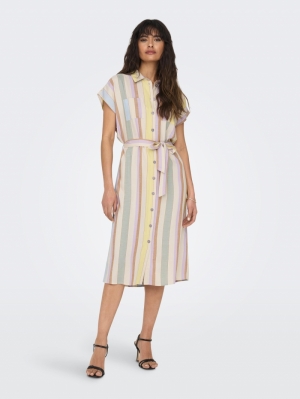 ONLTINE HANNOVER SS SHIRT DRES WHITECAP gray