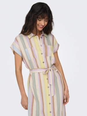 ONLTINE HANNOVER SS SHIRT DRES WHITECAP gray