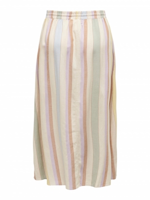 ONLTINE MIDI SKIRT WVN WHITECAP gray