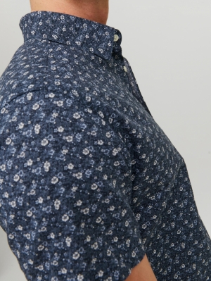 PREMIUM BLACK LINEN SHIRT NAVY BLAZER