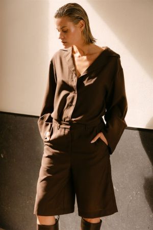 ANNEMIJN HS CITY SHORT BROWN BROWN