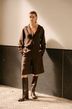 ANNEMIJN HS CITY SHORT BROWN BROWN